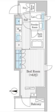 八丁堀駅 徒歩5分 3階の物件間取画像